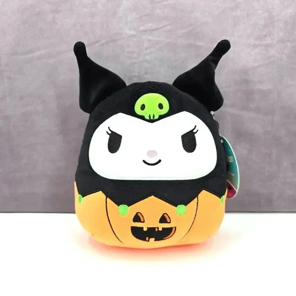 Hello Kitty and Friends Squishmallows Kuromi Bat Pumpkin NWT Halloween Plush #23 - Picture 1 of 7